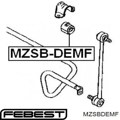 Casquillo de barra estabilizadora delantera MZSBDEMF Febest