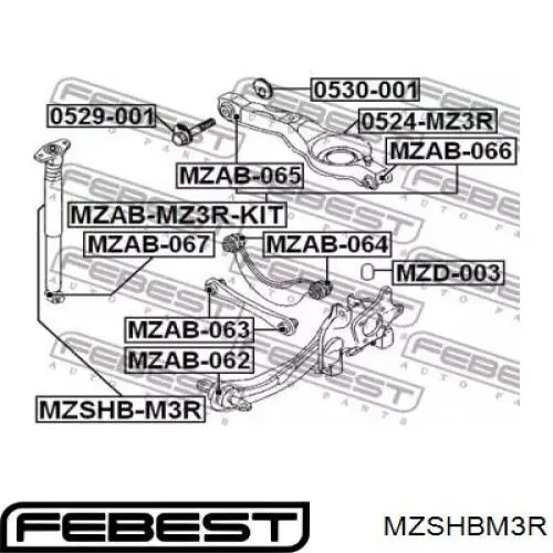 Пыльник заднего амортизатора MZSHBM3R Febest