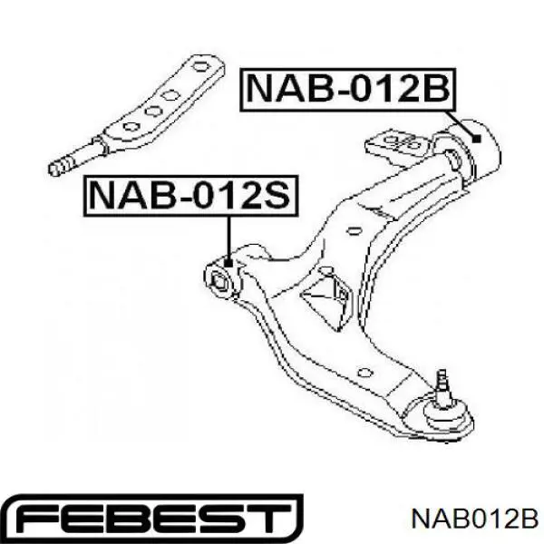 Купить NAB012B Febest Сайлентблок нижний передней подвески