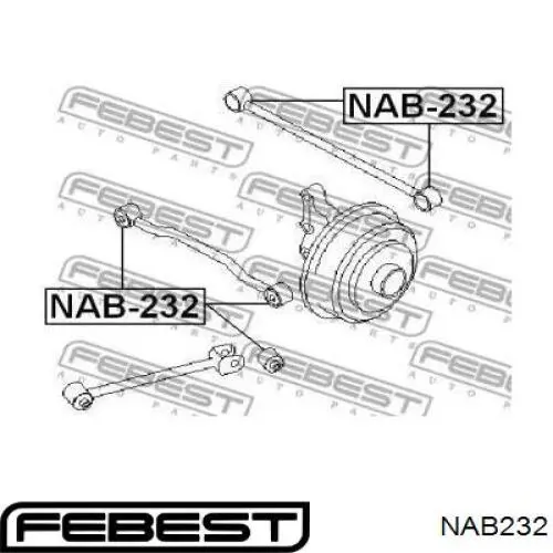Сайлентблок задней поперечной тяги Febest NAB232 цена, от 4.47 USD