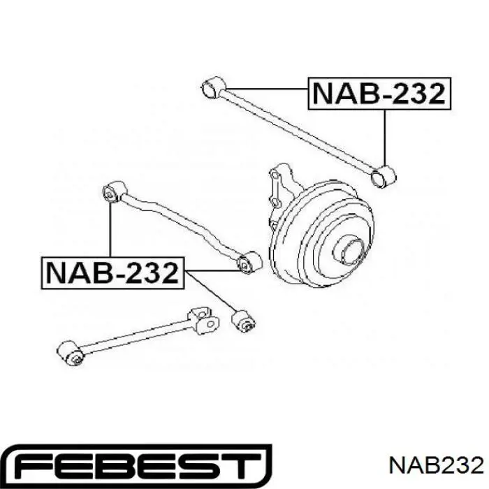 Купить NAB232 Febest Сайлентблок заднего поперечного рычага