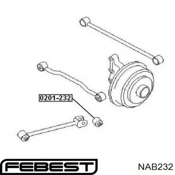 Сайлентблок заднего поперечного рычага NAB232 Febest