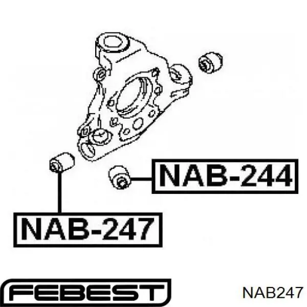 Купить NAB247 Febest Сайлентблок цапфы задней