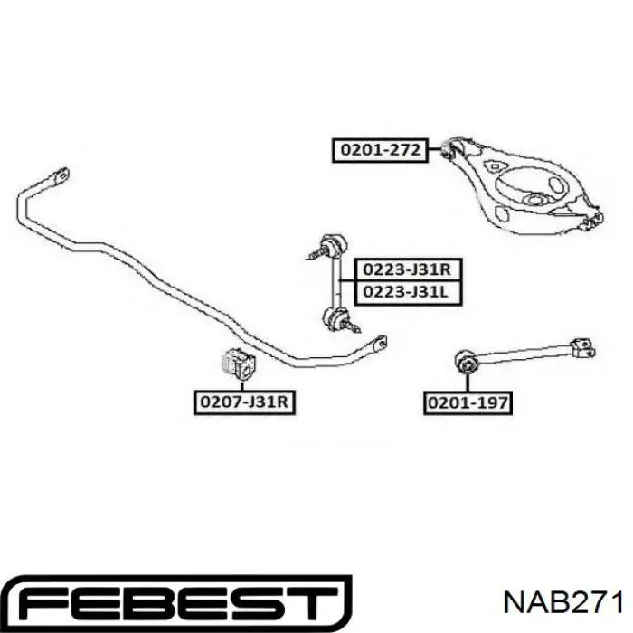 Купить 55157WL000 Nissan/Infiniti Сайлентблок цапфы задней
