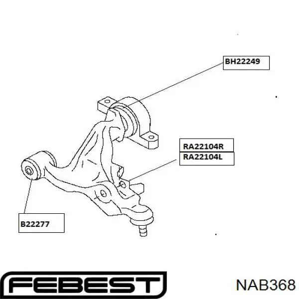 Сайлентблок передней подвески Caster FFD3081 цена, от 18.07 USD