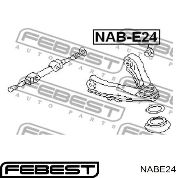 Сайлентблок передней подвески Febest NABE24 цена, от 4.93 USD
