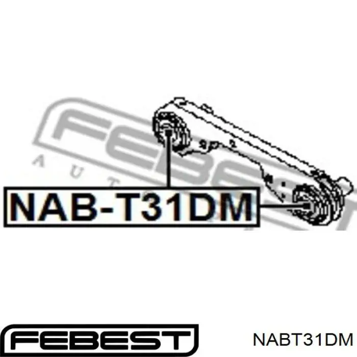 Silentblock, soporte de diferencial, eje trasero, trasero NABT31DM Febest