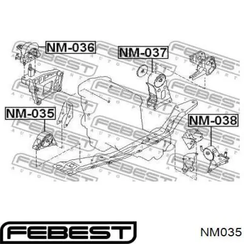 Купить 113205V500 Nissan/Infiniti Гидроопора двигателя задняя