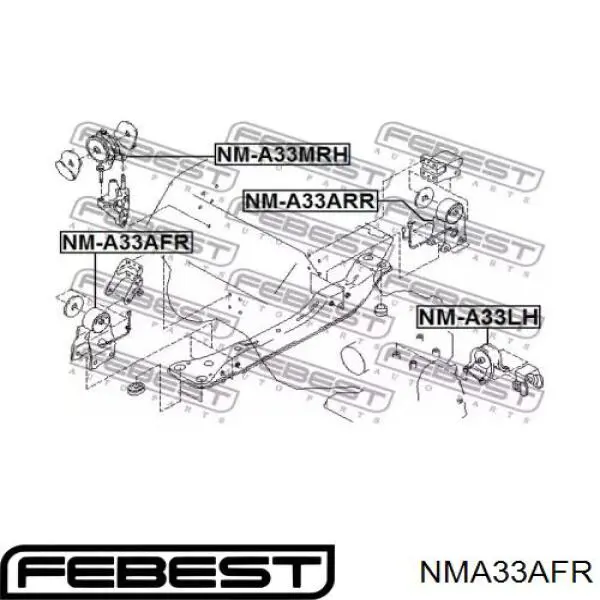Передняя опора двигателя NMA33AFR Febest