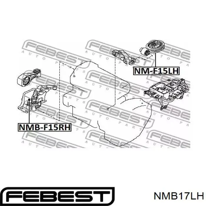 Soporte motor izquierdo NMB17LH Febest