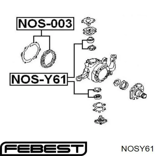 Купить NOSY61 Febest Подшипник цапфы передней