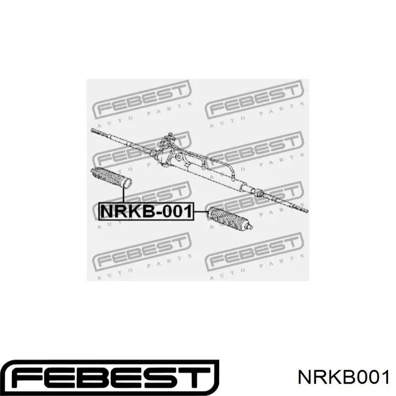 Пыльник рулевой рейки NRKB001 Febest