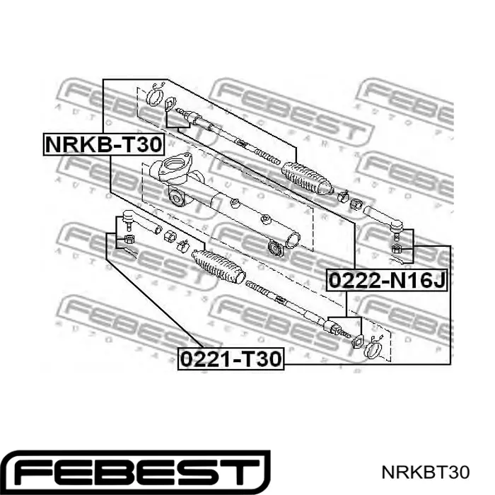 Купить NRKBT30 Febest Чехол рулевого механизма