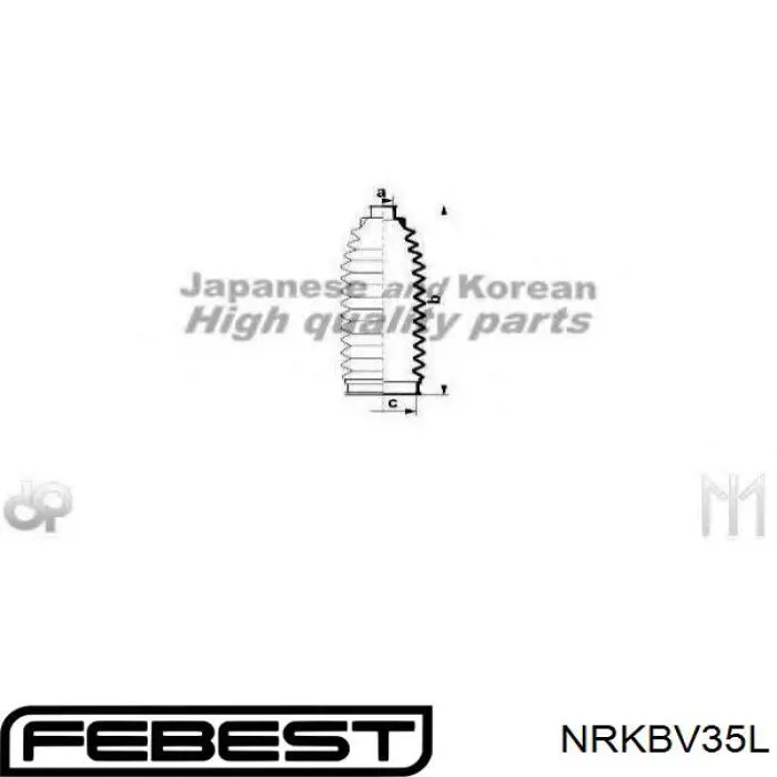 Пыльник рулевой рейки NRKBV35L Febest