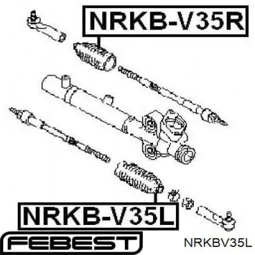 Купить NRKBV35L Febest Чехол рулевого механизма