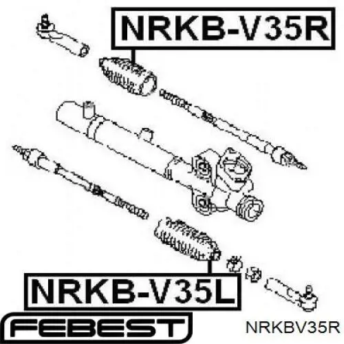 Купить NRKBV35R Febest Пыльник рулевого механизма (рейки) правый