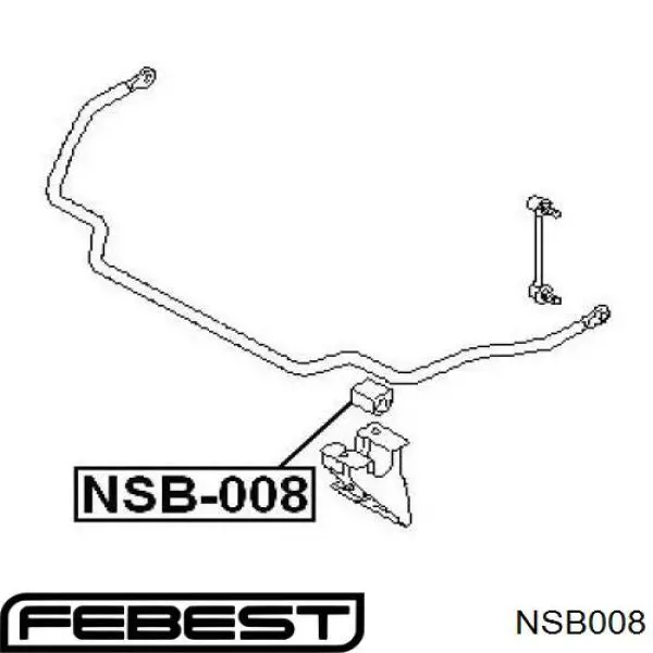 Casquillo de barra estabilizadora delantera NSB008 Febest