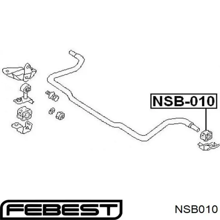 Купить 54612G5400 Nissan/Infiniti Втулки переднего стабилизатора