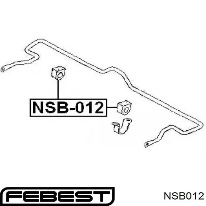 Купить NSB012 Febest Втулки переднего стабилизатора