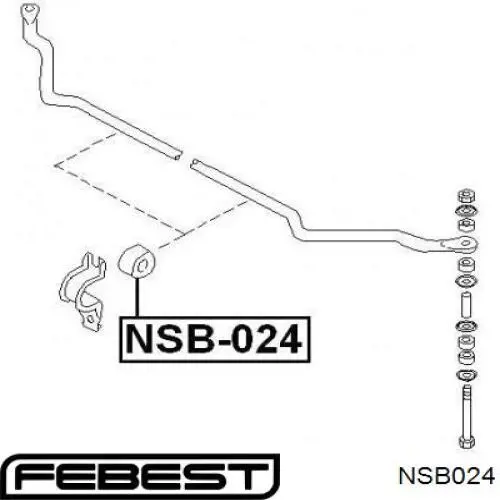 Купить NSB024 Febest Втулки переднего стабилизатора