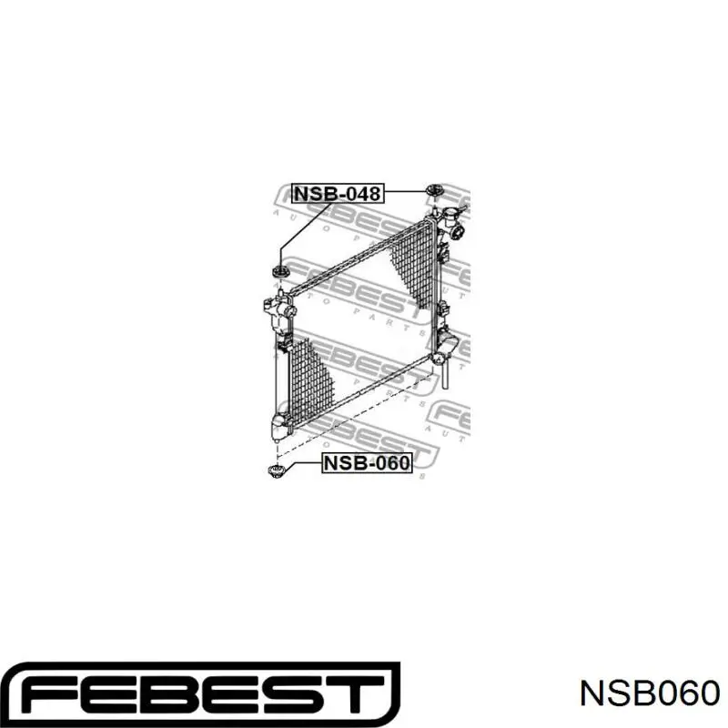 Soporte del radiador inferior NSB060 Febest