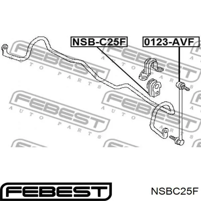 Втулка стабилизатора переднего 54613CY00A Nissan/Infiniti