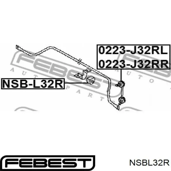 Купить 56243ZN40A Nissan/Infiniti Втулка заднего стабилизатора