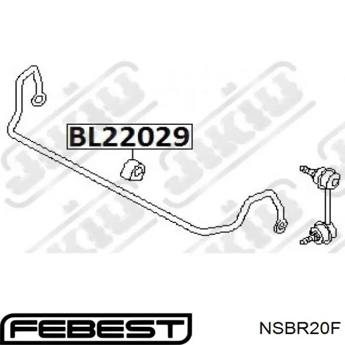 Втулка стойки стабилизатора Febest NSBR20F