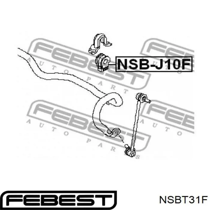 NSBT31F Febest Разрезная втулка стабилизатора