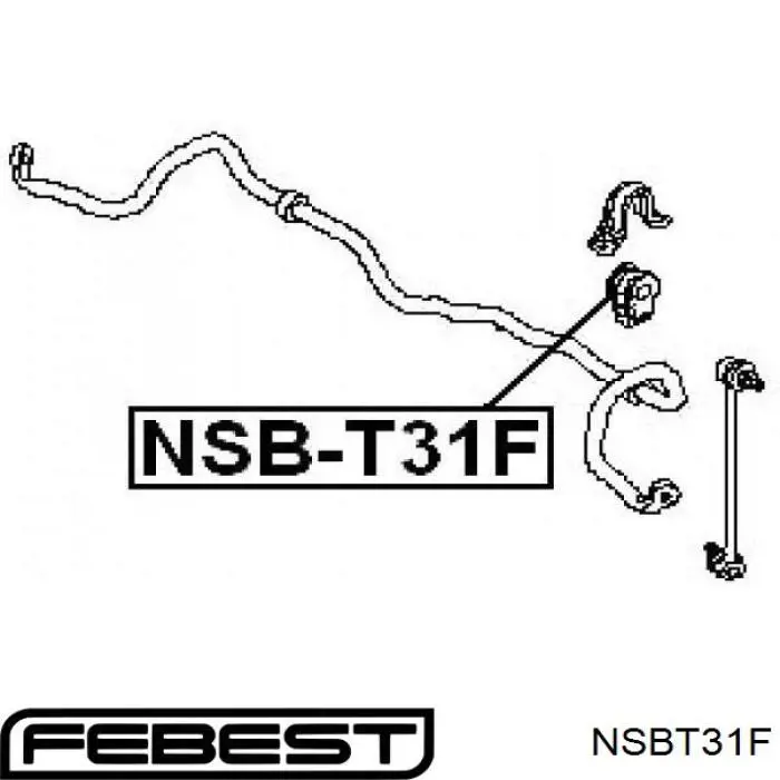 Купить NSBT31F Febest Втулки переднего стабилизатора