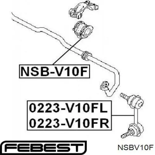 Casquillo de barra estabilizadora delantera NSBV10F Febest