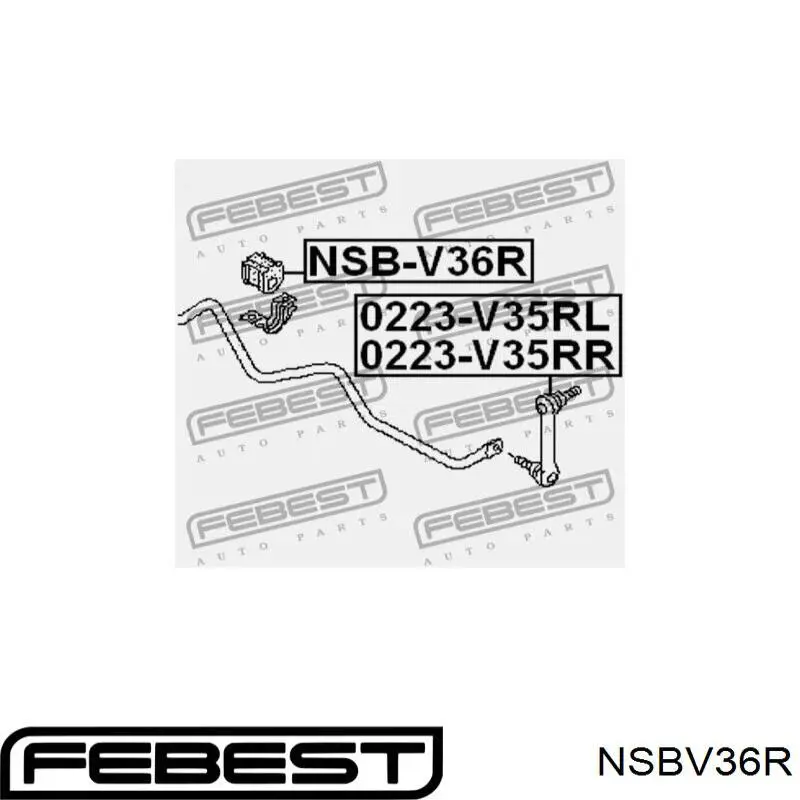 Купить NSBV36R Febest Втулка заднего стабилизатора