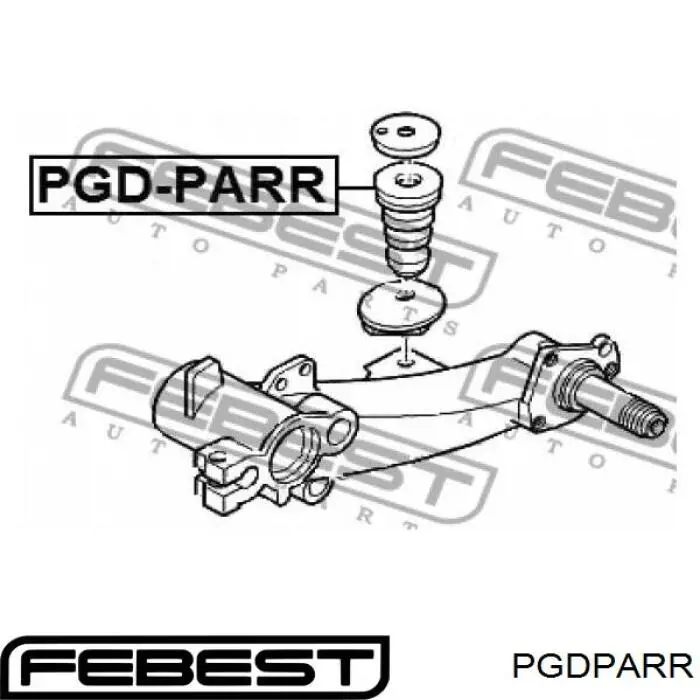 PGD-PARR Febest pára-choque (grade de proteção de amortecedor traseiro)