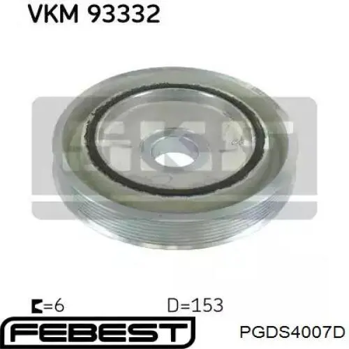 Демпфер коленвала Febest PGDS4007D