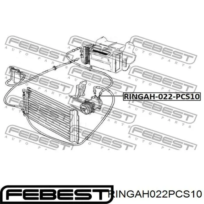 00006460CR Peugeot/Citroen vedante anular de tubo de aparelho de ar condicionado