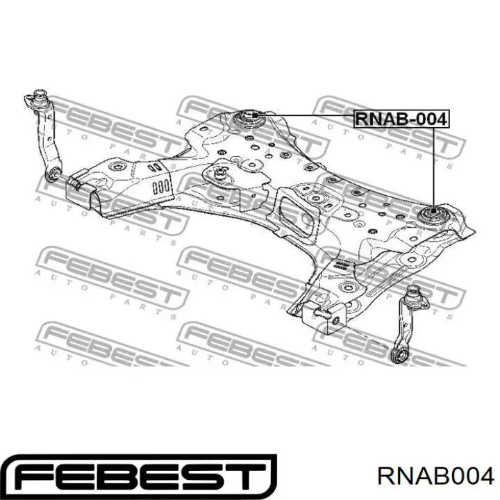 RNAB004 Febest сайлентблок задней балки (подрамника)