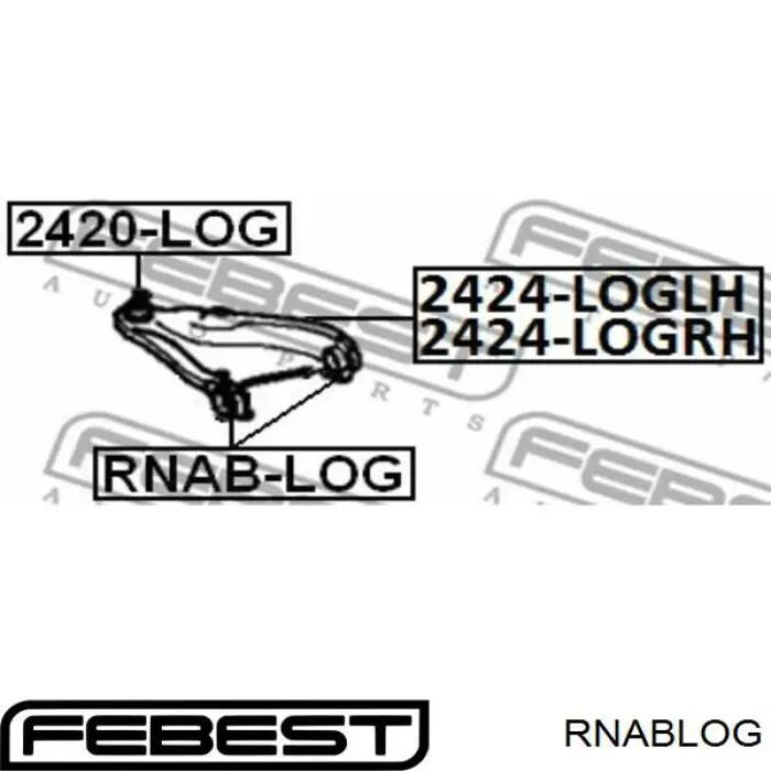 Сайлентблок переднего нижнего рычага Febest RNABLOG