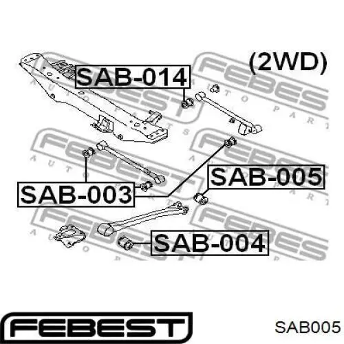 Сайлентблок заднего продольного рычага задний RU713 Japan Parts
