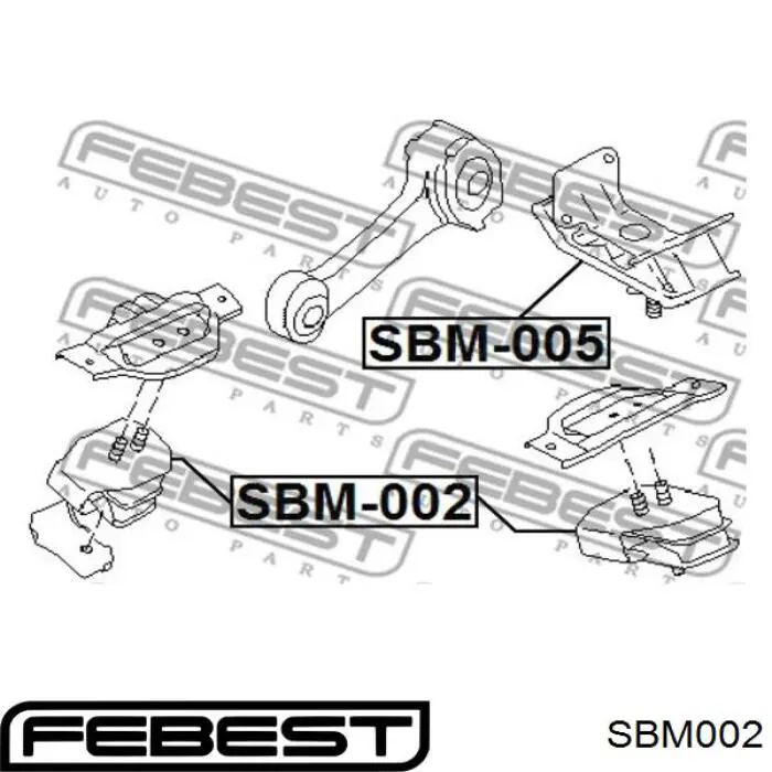 Левая/правая опора двигателя SBM002 Febest