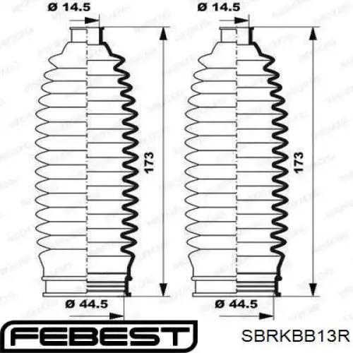 Купить SBRKBB13R Febest Пыльник рулевого механизма (рейки) правый