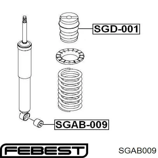 Купить SGAB009 Febest Втулка заднего амортизатора