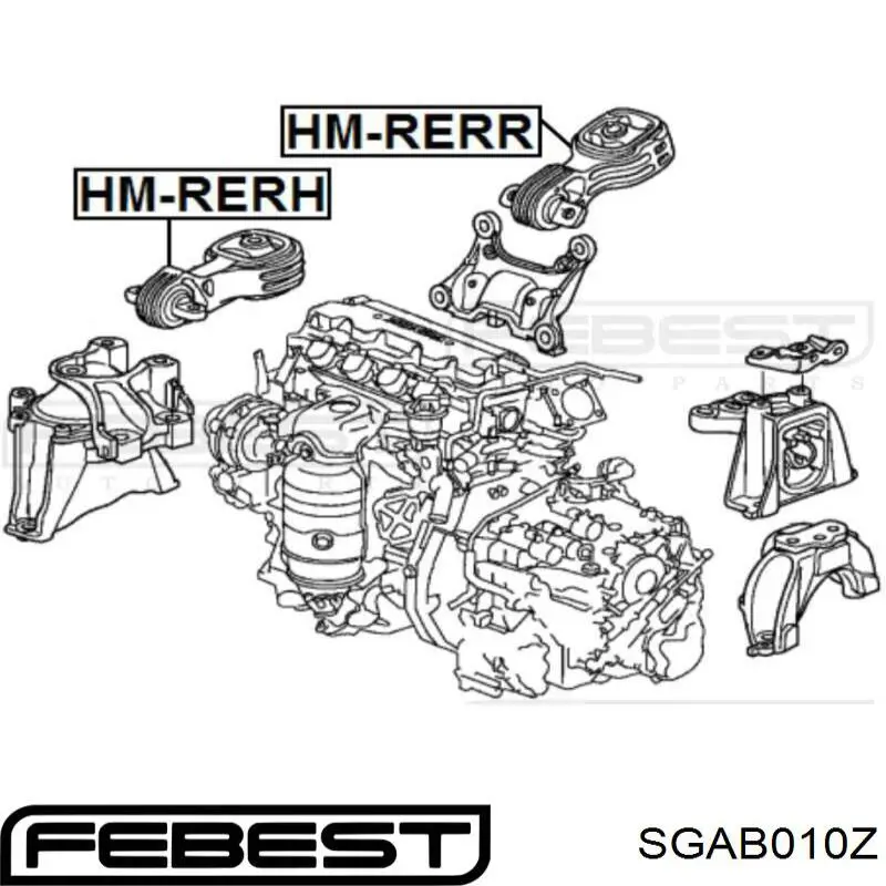 Сайлентблок задней подвески Febest SGAB010Z