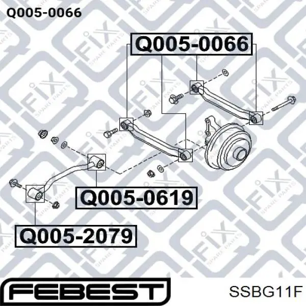 Втулка переднего стабилизатора Subaru Impreza II седан (GD) (1999 - 2009) цена, от 2.70 USD