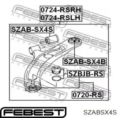 Купить SZABSX4S Febest Сайлентблок нижний передней подвески