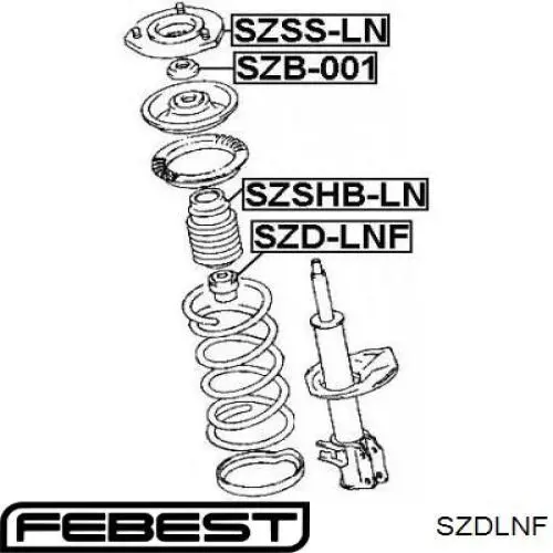 Almohadilla de tope, suspensión delantera SZDLNF Febest