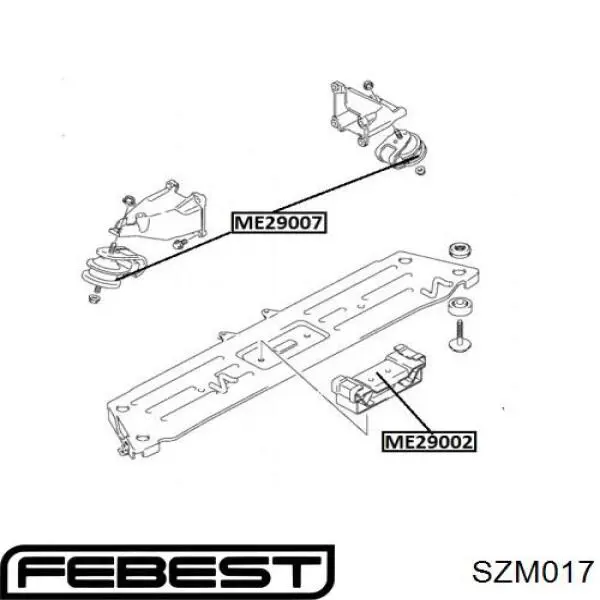 Купить SZM017 Febest Подвеска двигателя (силового агрегата)