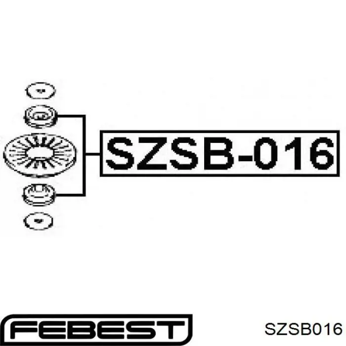 Soporte amortiguador trasero SZSB016 Febest