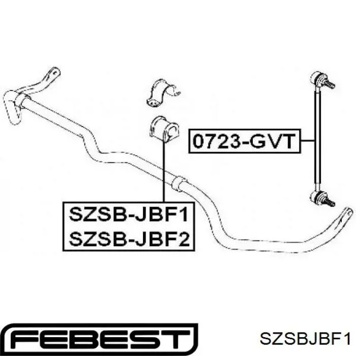Втулка стабилизатора переднего SZSBJBF1 Febest