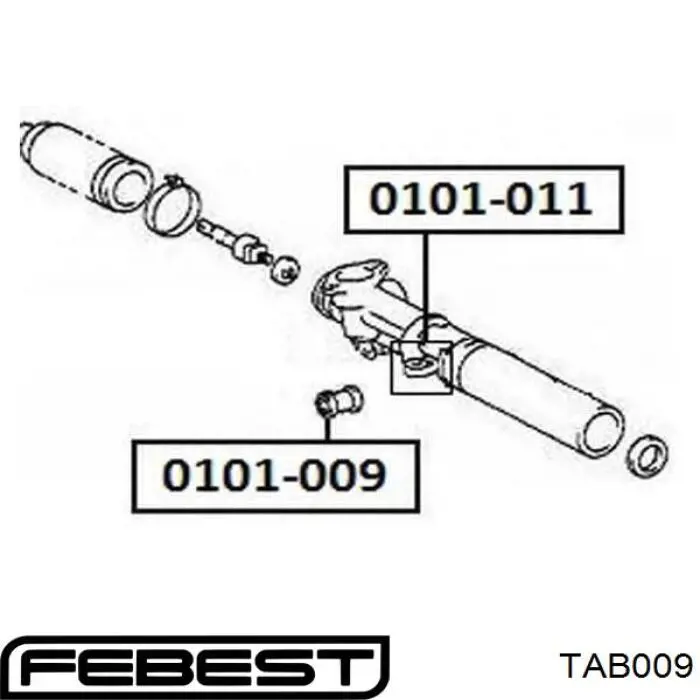 Купить TAB009 Febest Сайлентблок крепления рулевой рейки
