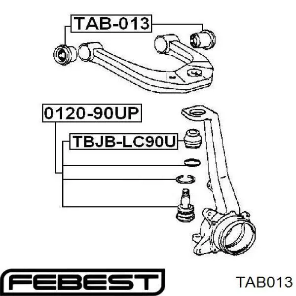Купить TAB013 Febest Сайлентблок переднего верхнего рычага